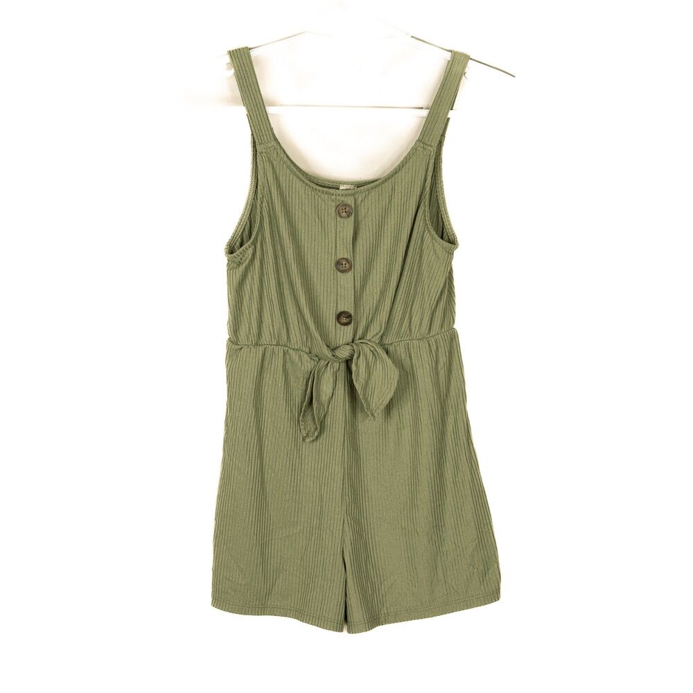 Girl's Size 12 Olive Color Sleeveless Romper From Heart and Arrow